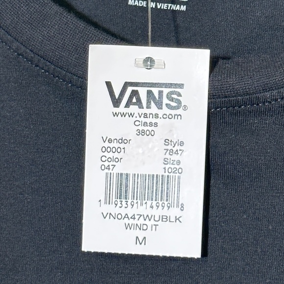 Vans Wind It Cropped Rainbow Graphic Long Sleeve Top Size Medium Women - Picture 10 of 12